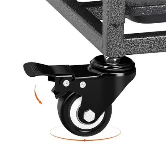 Yaheetech Rolling Dog Crate Metal Large Dog Cage Black image {8}