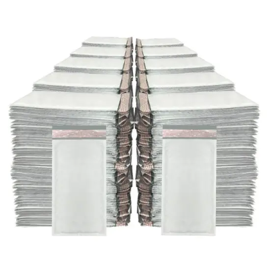 UOFFICE Pack of 500 Poly Bubble Mailer Bags Padded 4x8" - #000 with Self-Sealing Closure image {3}