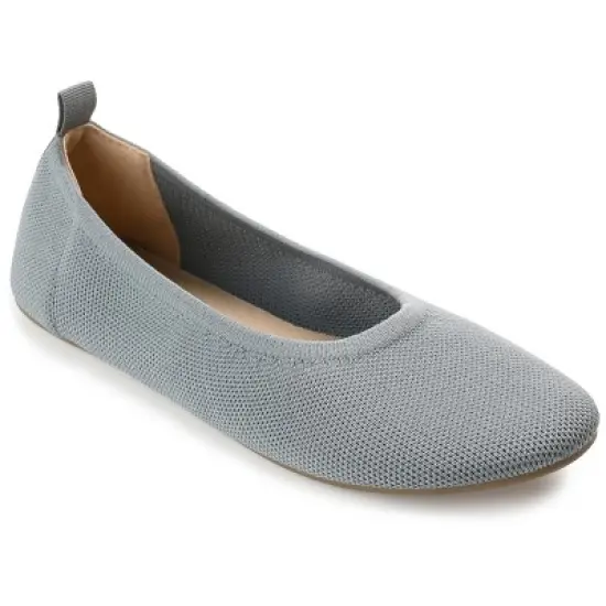 Journee Collection Womens Jersie Knit Foldable Round Toe Slip On Flats image {12}