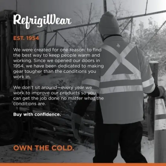 RefrigiWear Mens High Visibility Insulated Softshell Jacket with Reflective Tape image {5}