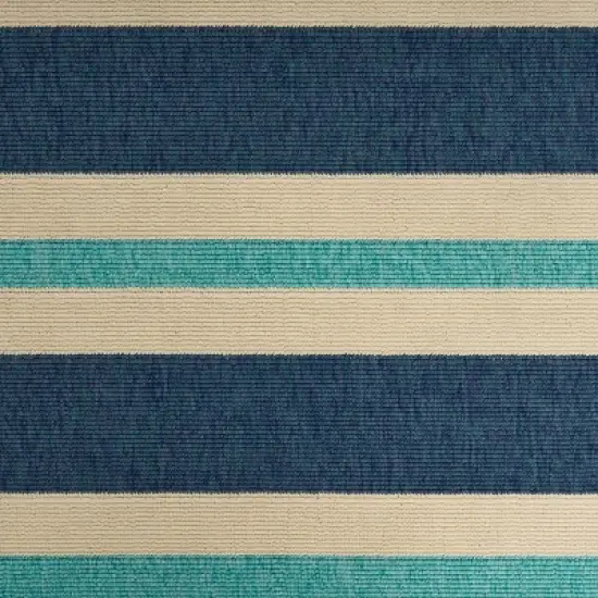 Ronan Geometric Outdoor Rug Blue/Ivory - Christopher Knight Home image {4}