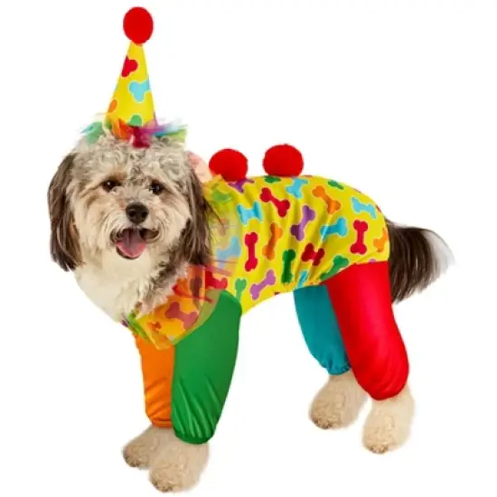 Rubies Colorful Circus Clown Pet Costume image {2}