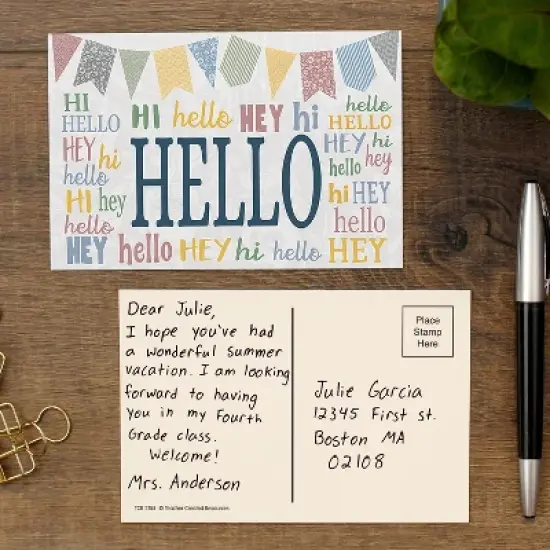 Teacher Created Resources&reg; Classroom Cottage Hello Postcards, 30 Per Pack, 6 Packs image {4}
