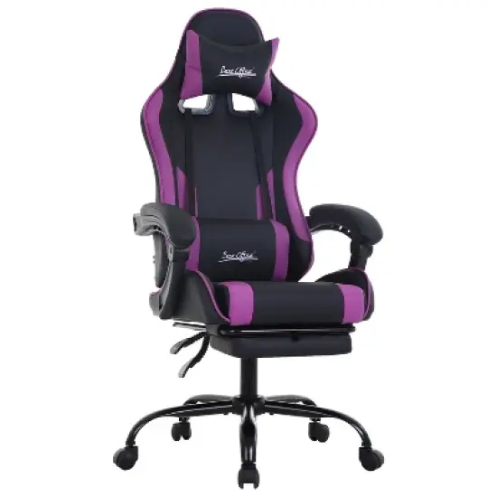 BestMassage Gaming Chair Office Computer Desk Chair Computer Chair with Footrest & Lumbar Support image {9}