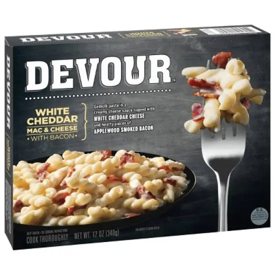 Devour Frozen White Cheddar Mac & Cheese with Bacon - 12oz image {5}