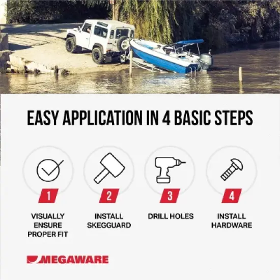 Megaware SkegGuard&reg; 27291 Stainless Steel Replacement Skeg Boat Equipment Parts image {2}