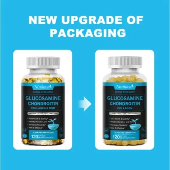 Mulittea Glucosamine Chondroitin Joint Support Complex &ndash; For Healthy Joints, Hair, Skin & Nails image {7}