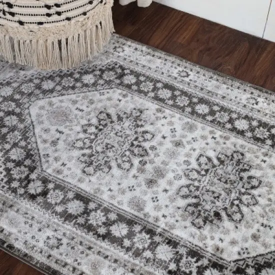 Contemporary Abstract Washable Indoor Area Rug by Blue Nile Mills image {6}