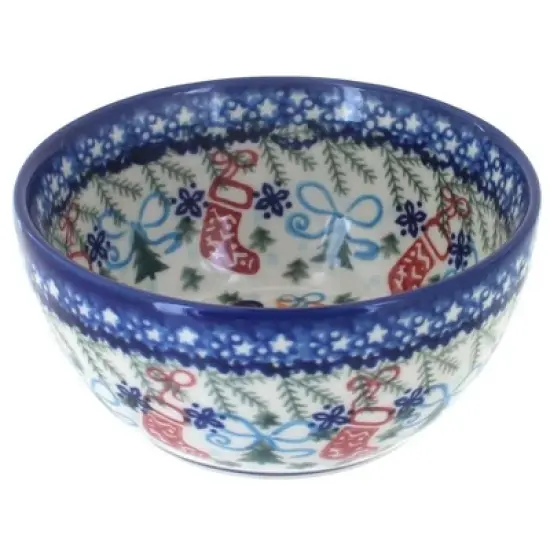 Blue Rose Polish Pottery 71 Vena Dessert Bowl image {7}