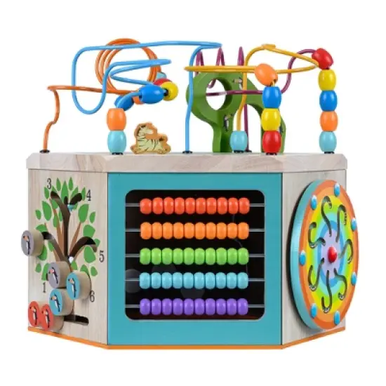 Teamson Kids Preschool 7 in 1 Wooden Activity Cube, Educational Toy PS-T0005 image {8}