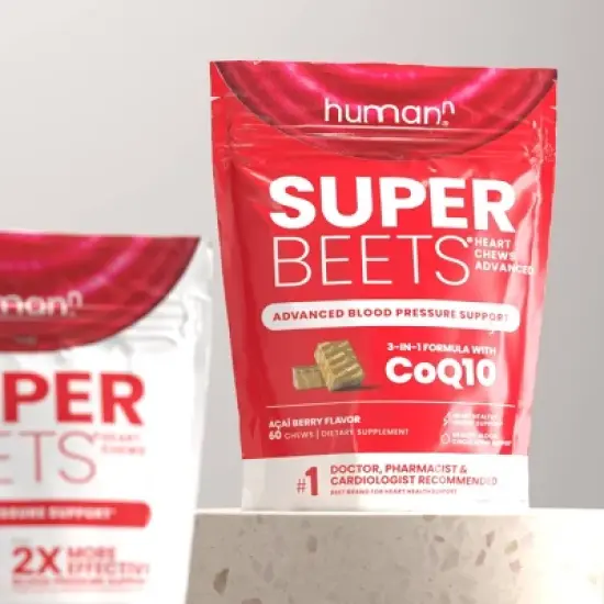 SuperBeets Heart Chews Advanced with CoQ10 - Acai Berry - 60ct image {2}