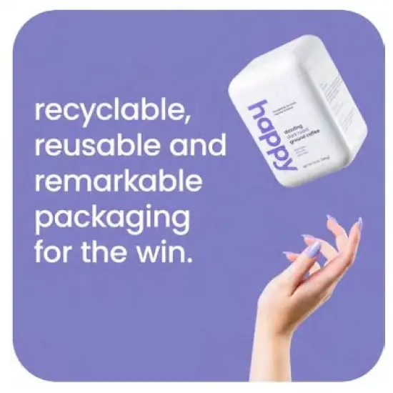 Happy Dark Roast Ground Coffee - 12oz image {3}