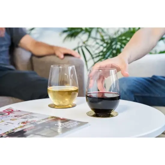 True Grand Cru Stemless - Wine Glasses for Red and White Wine in Crystal, Dishwasher Safe 22 Oz Capacity Set of 4, Clear image {4}