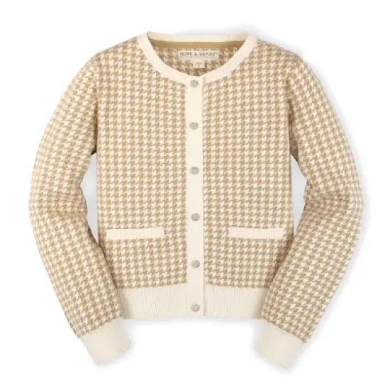 Hope & Henry Girls' Organic Cotton Long Sleeve Cardigan and Skirt Sweater Set, Infant image {5}