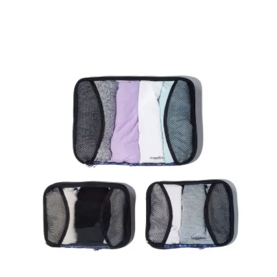 baggallini 2 Medium / 1 Large Compression Packing Cubes Travel Set image {7}