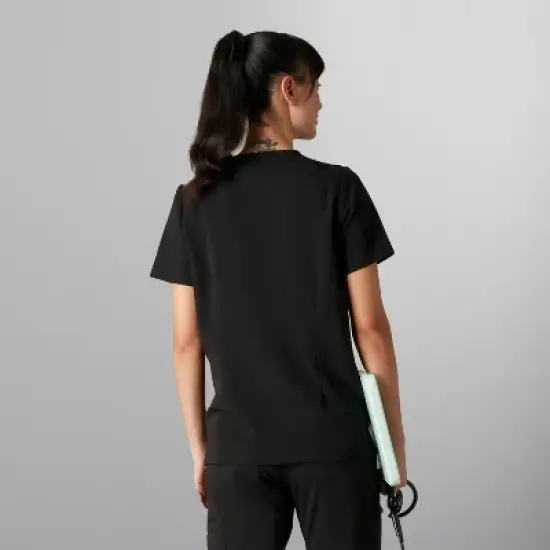 Members Only Siena V-Neck Scrub Top for Women With Double Chest And Waist Pockets image {1}