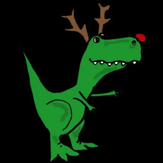 Men's Design By Humans Cool Funny Christmas T-Rex Dinosaur with Antlers By SmileToday Tank Top image {1}