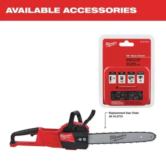 Milwaukee  M18 FUEL Brushless Lithium-Ion Cordless 16 in. Chainsaw (Tool Only) New image {4}