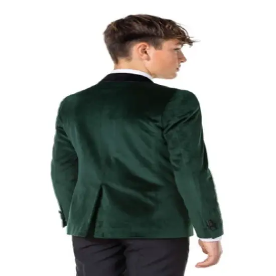 OppoSuits Deluxe Teen Boys Blazer - Dinner Jacket - Rich Green image {1}
