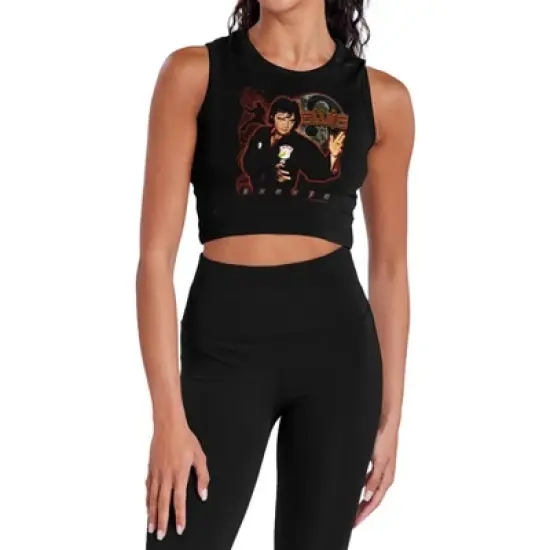 Women's Elvis Presley Karate Sleeveless Crop Top Tank image {5}