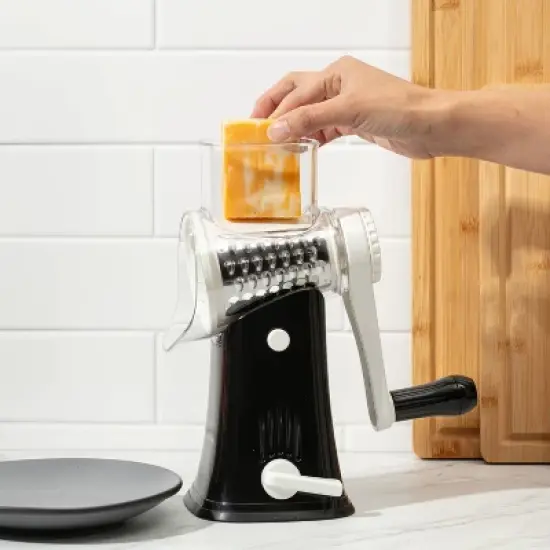 Rotary Cheese Grater with Handle, Manual Cheese Shredder Strong Suction Base. Kitchen Mandoline Vegetable Slicer. Grater for Fruit, Vegetables, Nuts image {3}