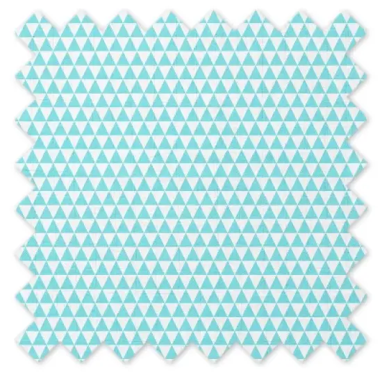 Bacati - Liam Aqua/Navy Triangles Muslin 4 pc set of Bibs & Burp Cloths Set .... image {4}