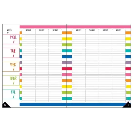 Schoolgirl Style Hello Sunshine Teacher Planner Plan Book image {5}