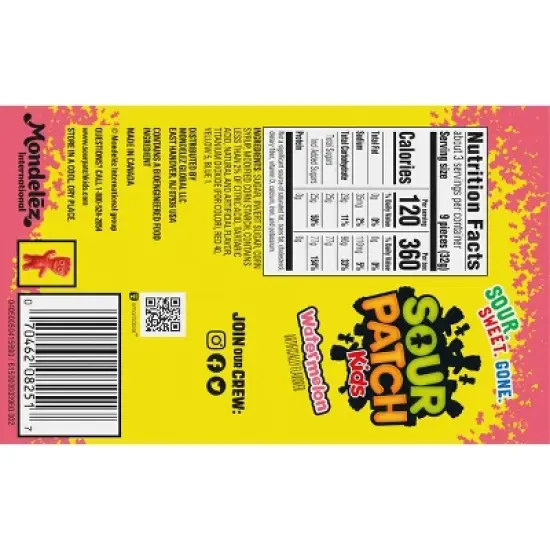 SOUR PATCH KIDS Watermelon Soft & Chewy Candy - 3.5oz image {5}
