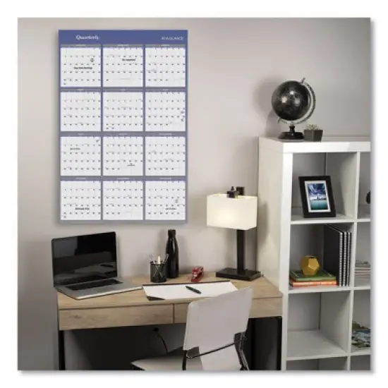 Vertical/Horizontal Erasable Quarterly/Monthly Wall Planner, 32 x 48, 12-Month (Jan to Dec): 2026 image {4}