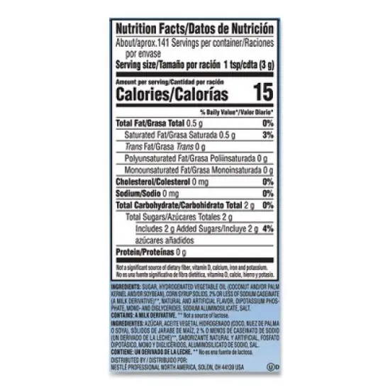 Coffee mate French Vanilla Creamer Powder, 15oz Plastic Bottle image {3}