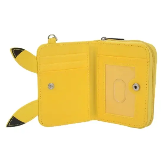 Pokemon Pikachu Face Yellow Mini Zip Around Wallet image {4}