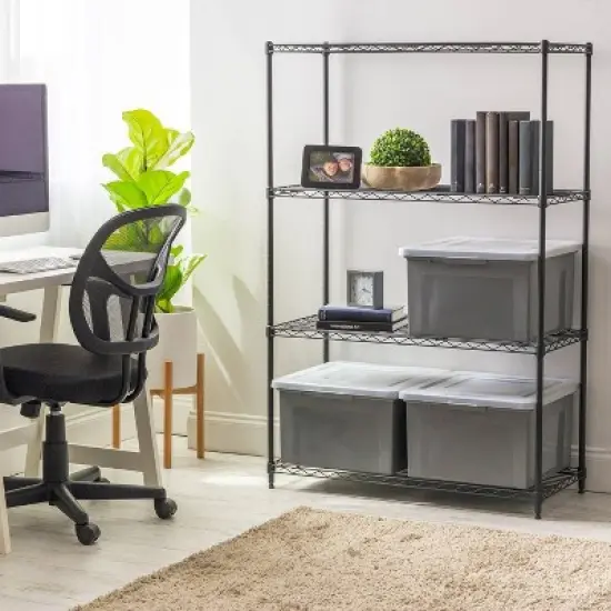 IRIS 3pk Letter and Legal File Boxes Gray: Plastic File Organizer & Storage Bin for Hanging Files image {2}