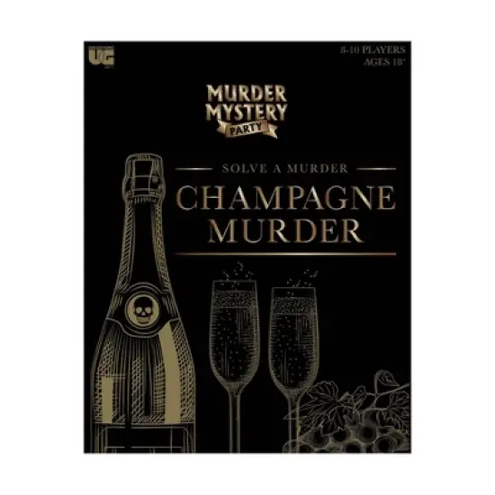 University Games Murder Mystery Party - The Champagne Murder Board Game: Problem Solving, 30-90 Min, 8+ Players image {1}
