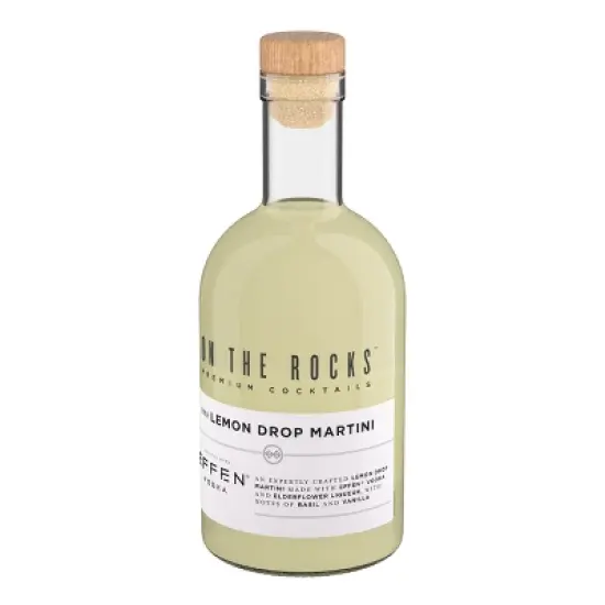 On The Rocks Lemon Drop Martini Cocktail - 375ml Bottle image {2}