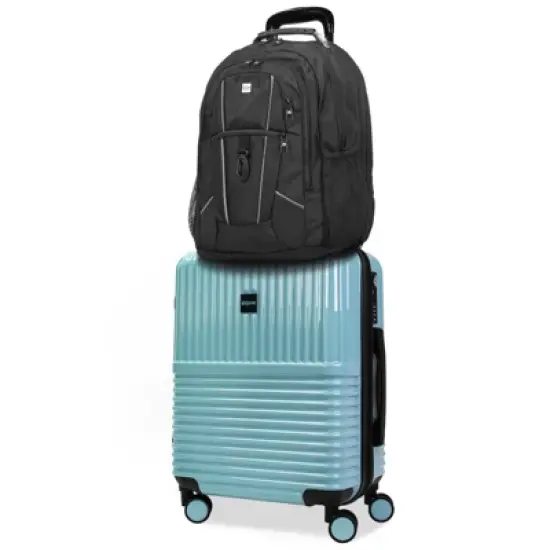 World Traveler Dejuno Ultimate Travel Combo Spinner Carry-On & Laptop Backpack 2-Piece Luggage Set image {11}