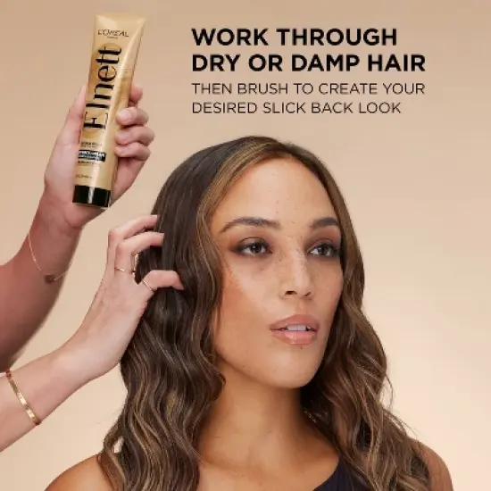 L'Oreal Paris Elnett Anti-Frizz Slick Back Styling Cream for Flexible Hold - 5.1 fl oz image {8}