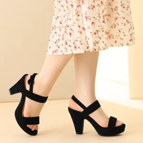 Perphy Platform Slingback Block Heeled Sandals for Women image {1}