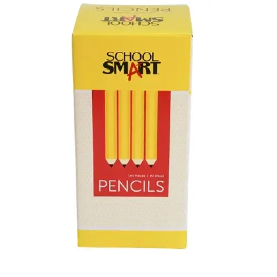 School Smart No 2 Pencils, Hexagonal with Latex-Free Erasers, Pack of 144 image {1}