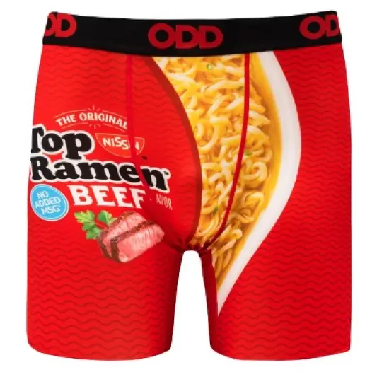 Odd Sox Men's Funny Underwear Boxer Briefs, Top Ramen Noodle Soup Flavors, Novelty Print image {8}