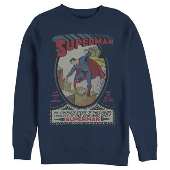 Men's Superman Vintage Daring Exploits Cover Sweatshirt image {2}