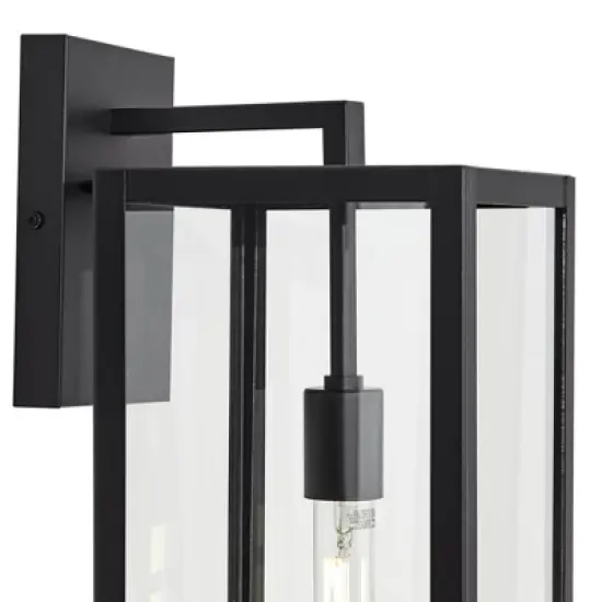 John Timberland Titan Modern Outdoor Wall Light Fixture Mystic Black 20" Clear Glass for Post Exterior Barn Deck House Porch Yard Patio Home Outside image {2}