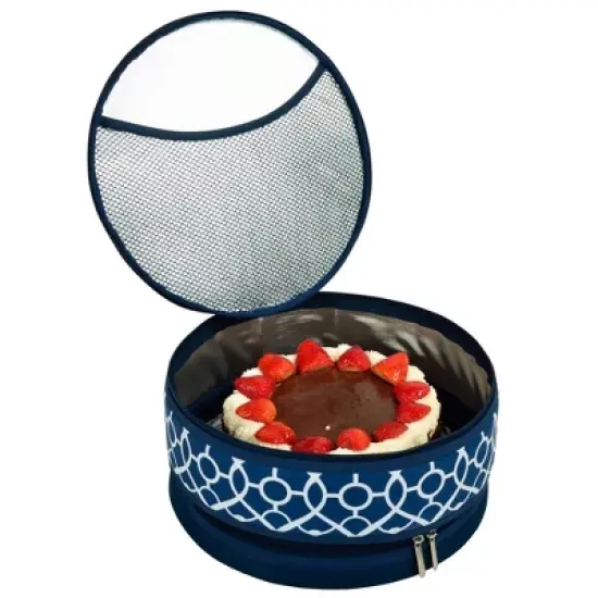 Picnic at Ascot Pie and Cake Carrier 12" Diameter - Rigid No Sag - Sides, Top, Bottom image {5}