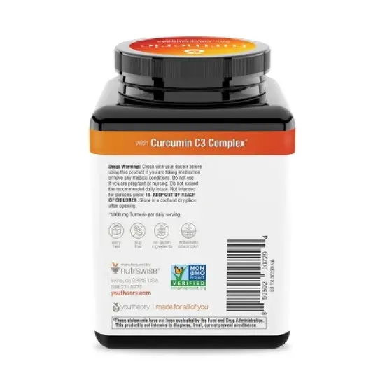 Youtheory Turmeric Extra Strength Formula, Support Healthy Response, 180 Capsules image {6}
