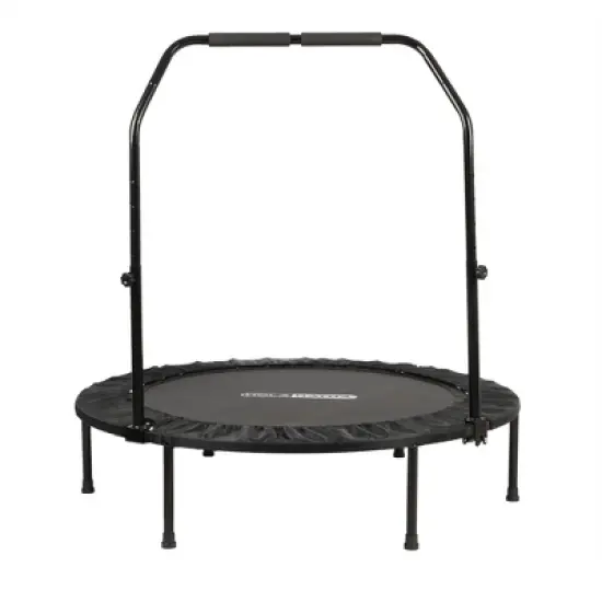 HolaHatha Foldable Mini Trampoline Fitness Rebounder w/Adjustable Handle image {6}