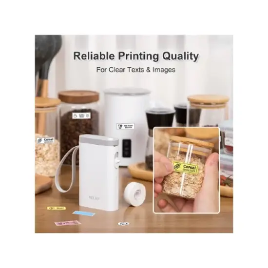 Nelko P21 Bluetooth Label Printer White with 14x40mm 100pc Roll and 14x40mm 180pc Roll image {7}