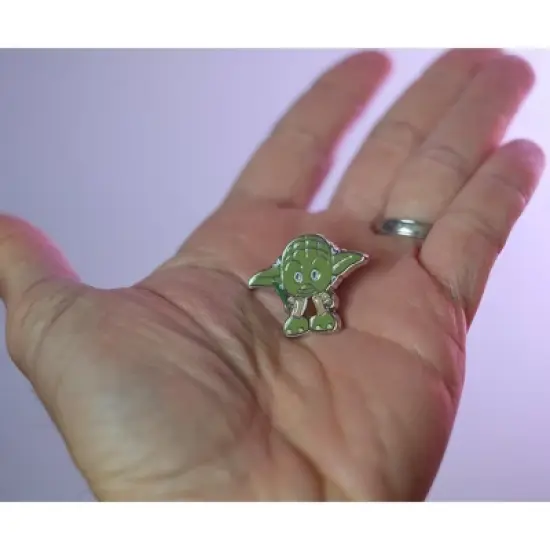 Seven20 Star Wars Yoda Stylized Plush Character And Enamel Pin | Measures 7 Inches Tall image {3}