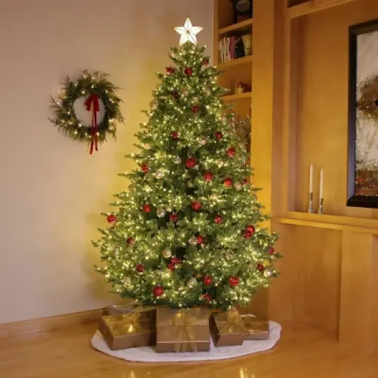 Philips 7.5' Lit Balsam Teardrop Bicolor Multi Function Twinkle Led Lights Autoconnect Foot Pedal with Remote Control image {2}