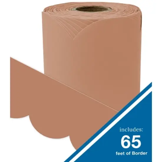 Carson Dellosa Education 65' Cinnamon Spice Rolled Scalloped Bulletin Board Borders (1 roll) image {1}