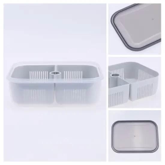 REGALWOVEN 5 Packs Leakproof Plastic Meal Prep Airtight Food Storage Containers 8"x 5.9"x 2.6" image {2}