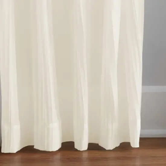 Jolie Semi-Sheer Tie Top Single Window Curtain Panel - Elrene Home Fashions image {2}